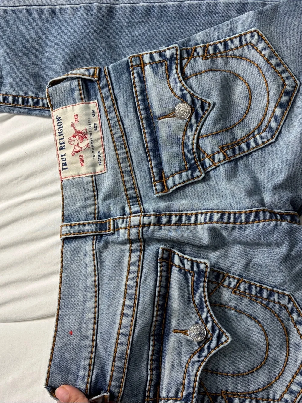True Religion Light Wash Slim Straight